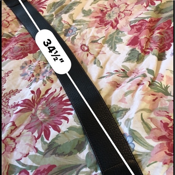 Vtg Y2K ANN TAYLOR LOFT Size Medium Dual Buckle Belt LEATHER Dual Buckle Brass - Picture 16 of 16